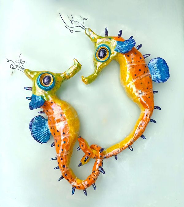 Monica Fergus - Crowned Seahorses in mating dance