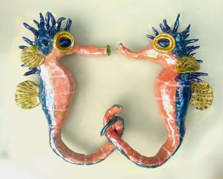 Monica Fergus - Short Snouted Seahorse couple in mating dance