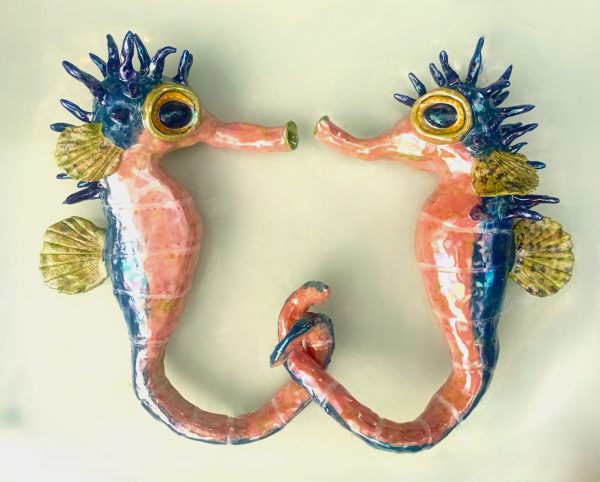 Monica Fergus - Short Snouted Seahorse couple in mating dance