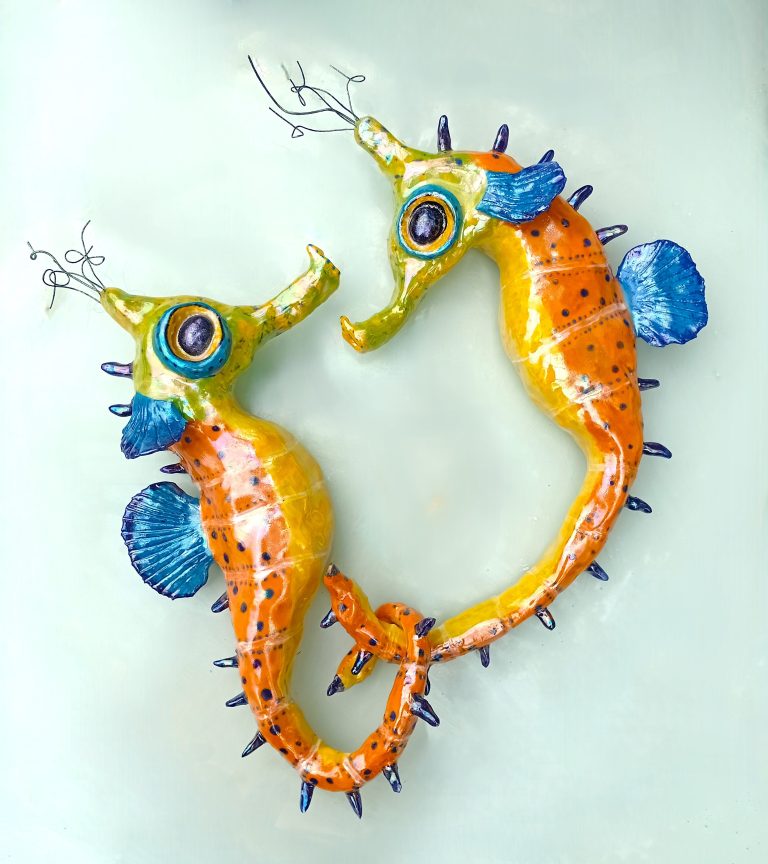 Monica Fergus - Crowned Seahorses in mating dance