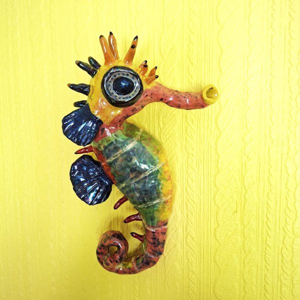 Monica Fergus - Rainbow Seahorse on wall